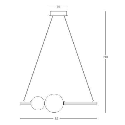 Zambelis 22109 - Светодиодная подвесная люстра с регулированием яркости LED/11W/230V черный