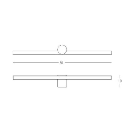 Zambelis 22125 - Светодиодная подсветка для зеркала в ванной комнате LED/17W/230V 81 см IP54