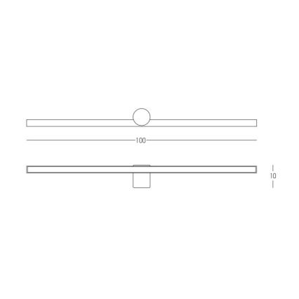 Zambelis 22126 - Світлодіодна підсвітка для дзеркала для ванної LED/21W/230V 100 см IP54