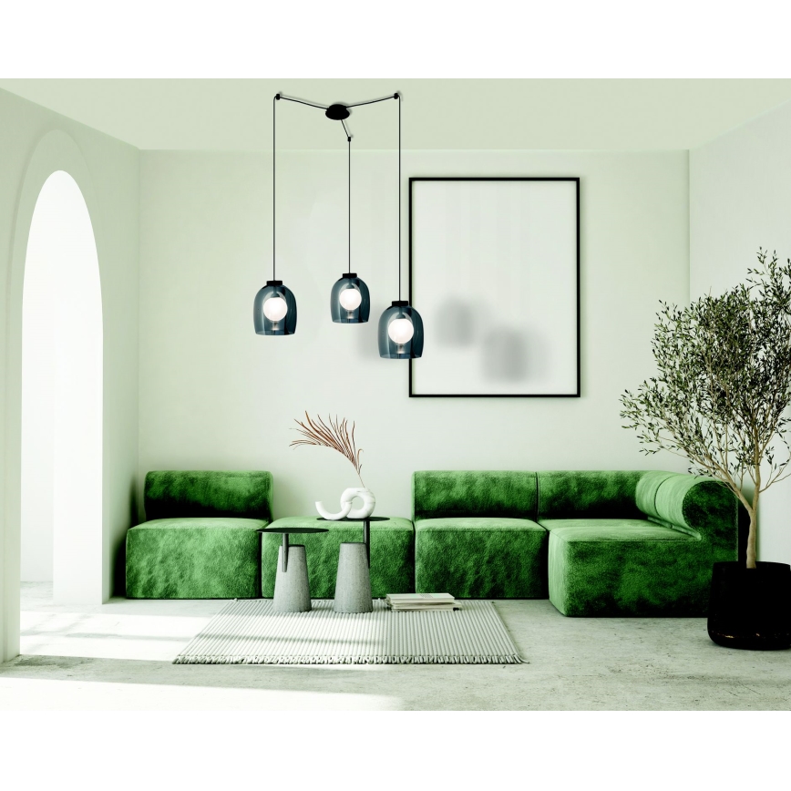 Zambelis 22145 - Подвесная люстра 3xG9/5W/230V паук черный