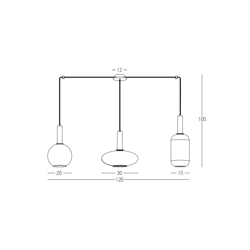 Zambelis 22151 - Подвесная люстра 3xE27/40W/230V паук золотистый