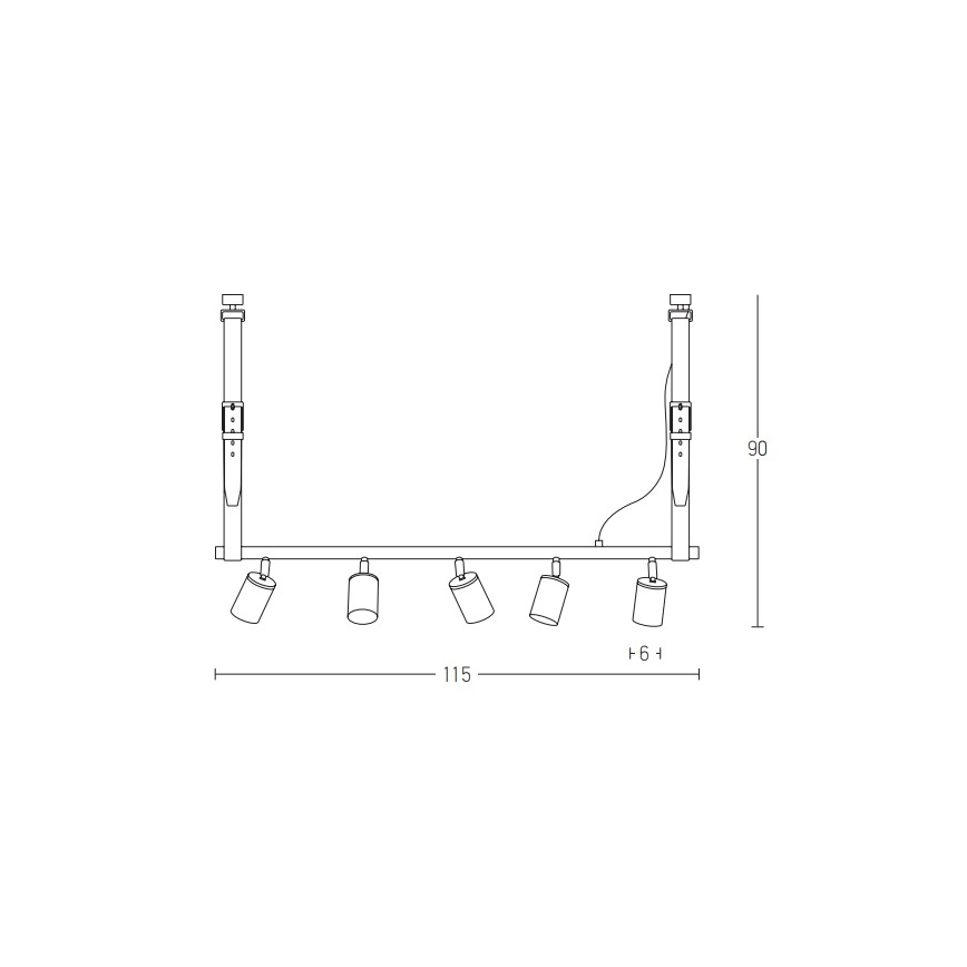 Zambelis 22224 - Подвесная люстра 5xGU10/25W/230V