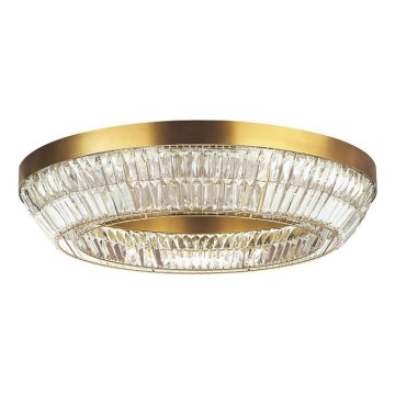 Zambelis 23049 - Светодиодный диммируемый хрустальный потолочный светильник LED/55W/230V CRI 90 3000K диаметр 80 см латунь