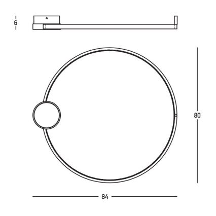 Zambelis 23097 - Світильник стельовий світлодіодний з регулюванням яскравості LED/32W/230V 3000K діам. 80 см золотистий