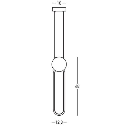 Zambelis 23101 - Светодиодная подвесная люстра с регулированием яркости LED/13W/230V 3000K черный
