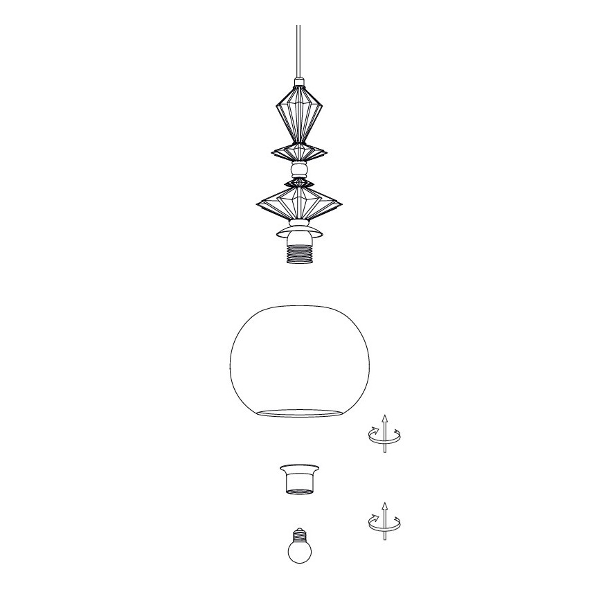 Zambelis A22079 - Запасний абажур для люстри, діаметр 21 см, білий