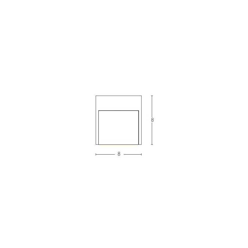 Zambelis E111 - Вуличний світлодіодний настінний світильник LED/3W/230V 3000K IP54