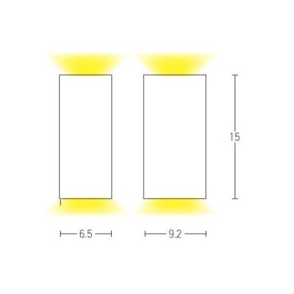 Zambelis E124 - Уличный настенный светильник 2xGU10/15W/230V IP54 антрацит