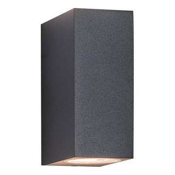 Zambelis E124 - Вуличний настінний світильник 2xGU10/15W/230V IP54 антрацит