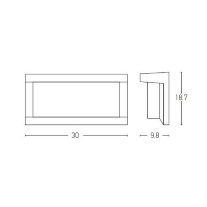 Zambelis E128 - Уличный настенный светильник 1xE27/18W/230V IP54 антрацит
