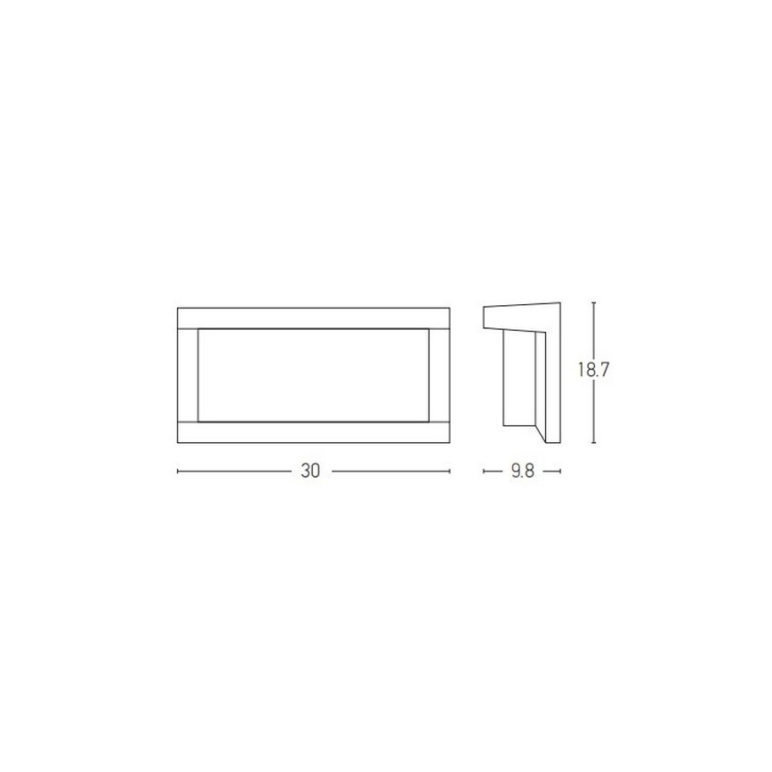Zambelis E128 - Вуличний настінний світильник 1xE27/18W/230V IP54 антрацит