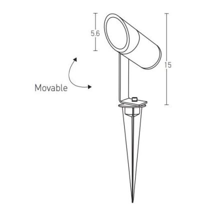 Zambelis E152 - Вулична світлодіодна лампа LED/7W/230V IP65 антрацит