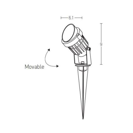 Zambelis E153 - Светодиодная уличная лампа LED/5W/230V IP65 антрацит