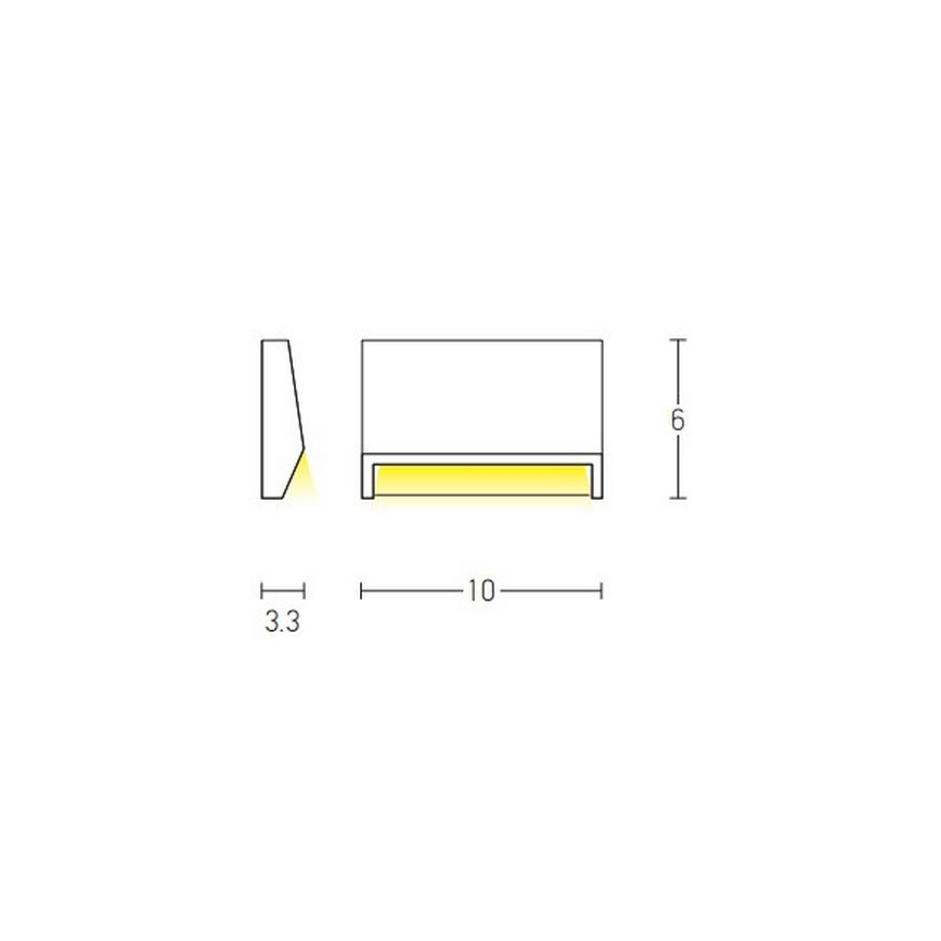 Zambelis E181 - Світлодіодний зовнішній сходовий світильник LED/1,5W/230V IP54 антрацит