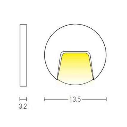 Zambelis E184 - Светодиодный уличный лестничный светильник LED/3W/230V IP54 белый