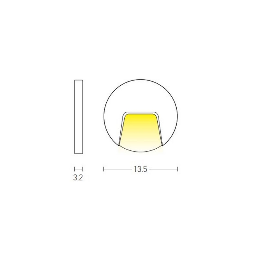 Zambelis E184 - Світлодіодний зовнішній сходовий світильник LED/3W/230V IP54 білий