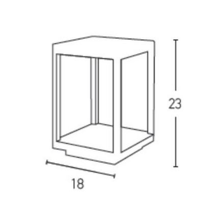 Zambelis E203 - Вулична світлодіодна лампа LED/7W/230V IP54 антрацит