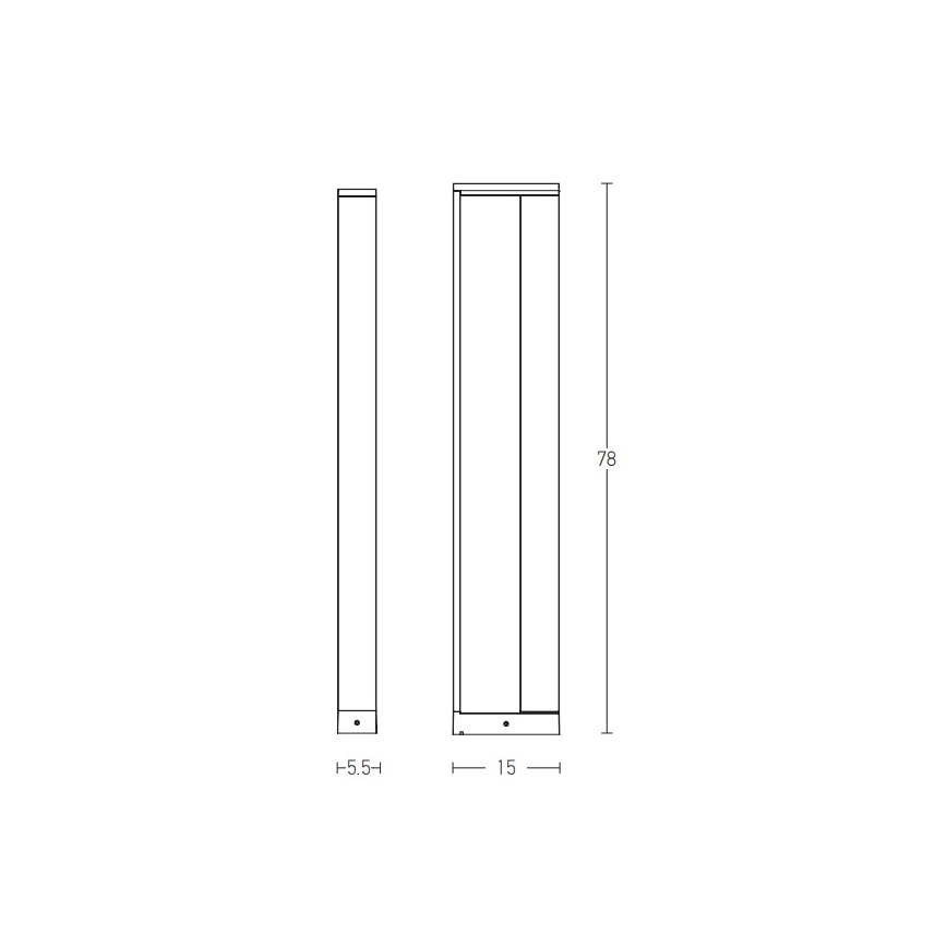 Zambelis E208 - Вулична світлодіодна лампа LED/10W/230V IP54 антрацит