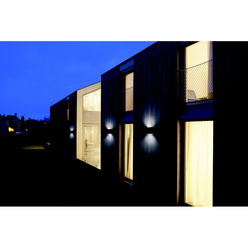 Zambelis E239 - Вуличний світлодіодний настінний світильник 2xLED/6W/230V IP65 антрацит