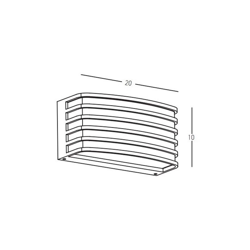 Zambelis E275 - Уличный настенный светильник 1xE27/20W/230V IP54 коричневый