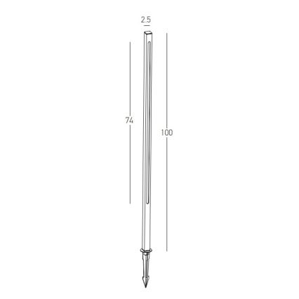 Zambelis E280 - Вулична світлодіодна лампа LED/15W/230V IP65 коричневий