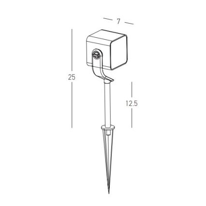Zambelis E286 - Светодиодная уличная лампа LED/12W/230V IP65 антрацит