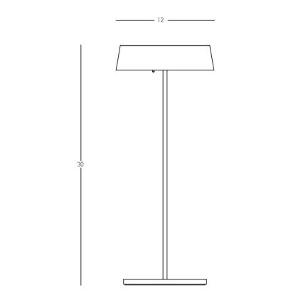 Zambelis E291 - Світлодіодний регульований вуличний світильник LED/2,2W/3,7V 2200 mAh IP54 золотистий