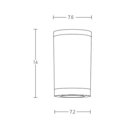 Zambelis E308 - Зовнішній точковий світильник 1xGU10/7W/230V IP54 білий