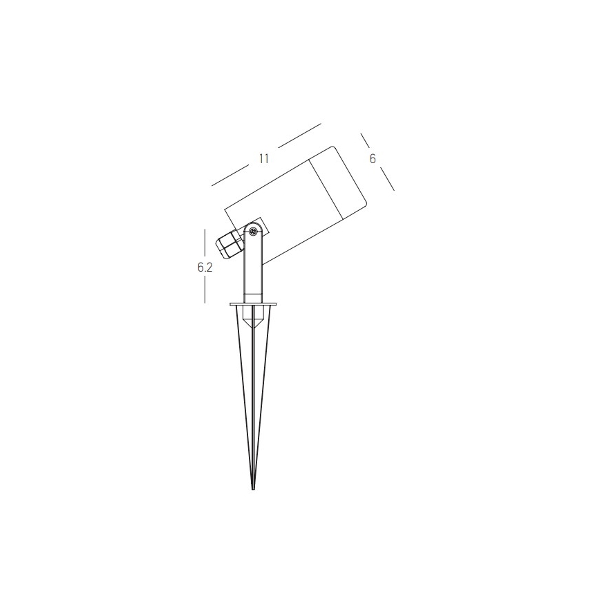 Zambelis E312 - Вулична лампа 1xGU10/7W/230V IP54