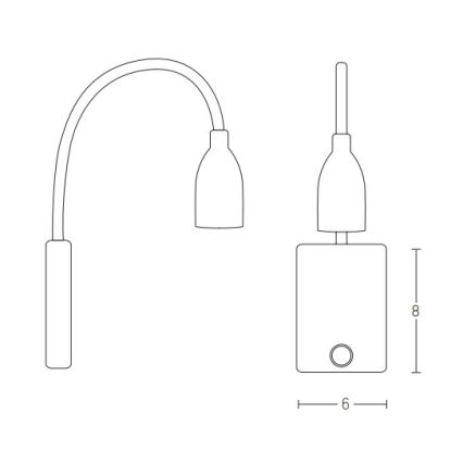Zambelis H33 - LED Гнучка лампа LED/3W/230V білий