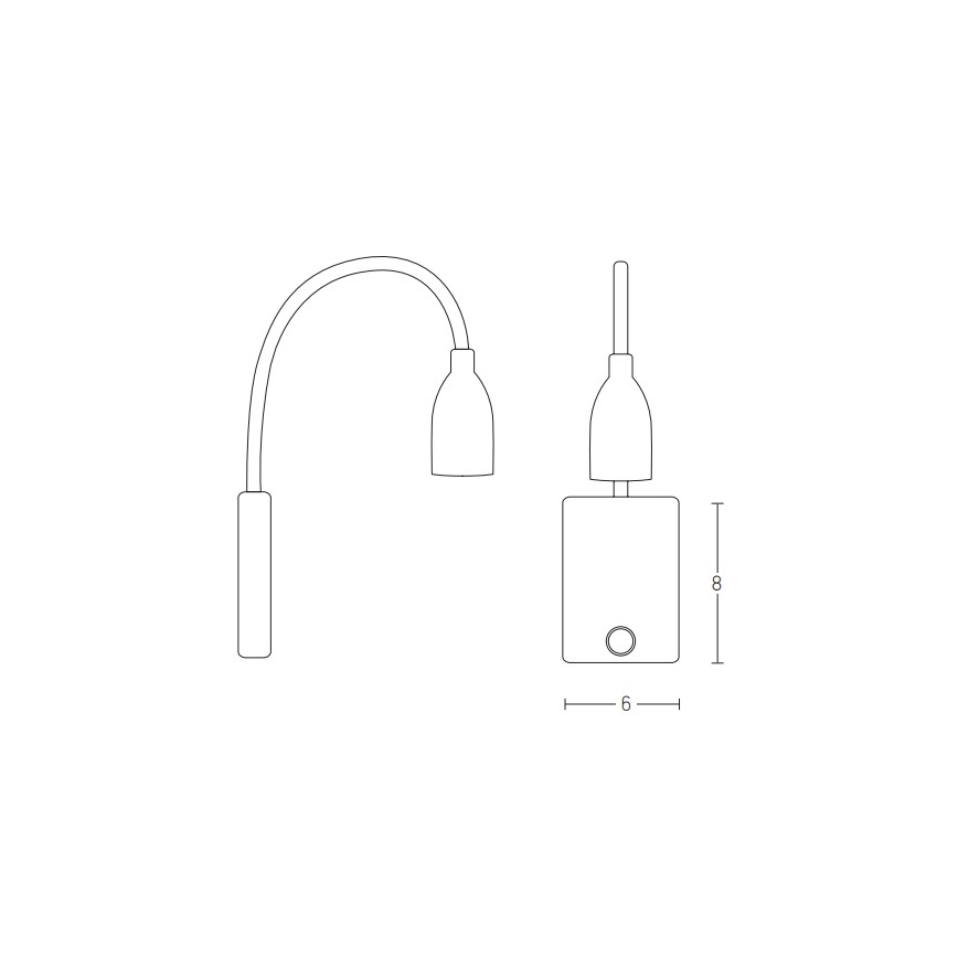 Zambelis H33 - LED Гнучка лампа LED/3W/230V білий