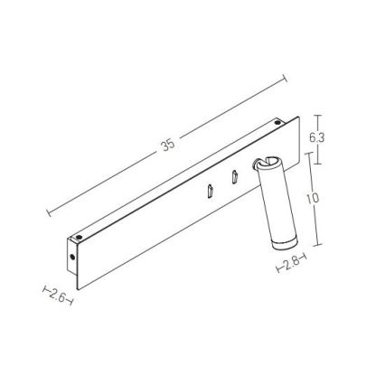 Zambelis H52 - Світлодіодний настінний світильник LED/3W + LED/10W/230V білий