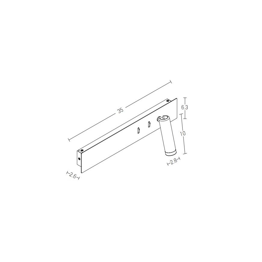 Zambelis H54 - Светодиодный настенный светильник LED/3W + LED/10W/230V черный