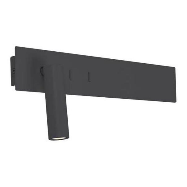 Zambelis H54 - Світлодіодний настінний світильник LED/3W + LED/10W/230V чорний