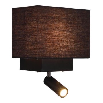 Zambelis H59 - Светодиодная настенная лампа LED/3W + 1xE27/40W/230V черный