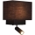 Zambelis H59 - Світлодіодна настінна лампа LED/3W + 1xE27/40W/230V чорний