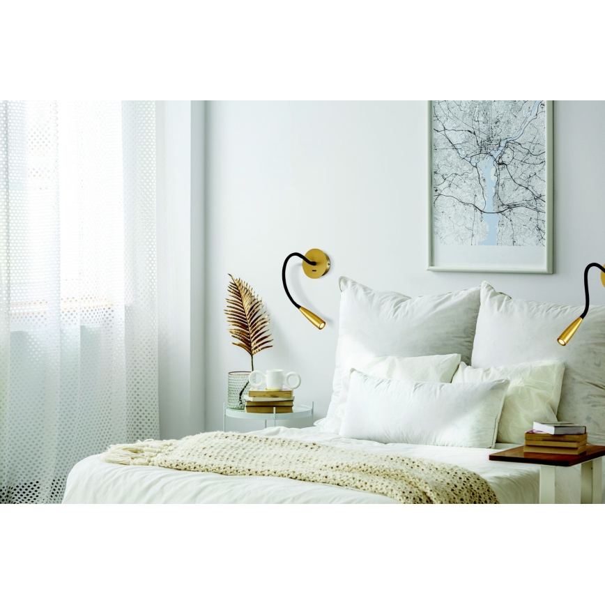 Zambelis H63 - Настінна LED лампа LED/3W/230V латунь