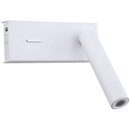 Zambelis H74 - Светодиодный настенный светильник LED/3W/230V USB белый