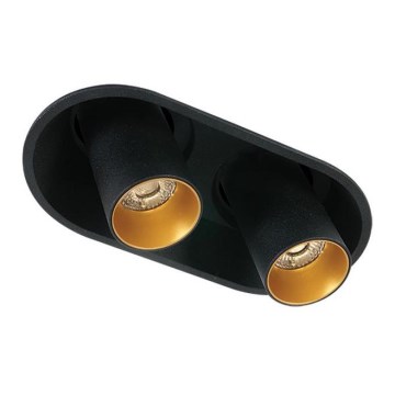 Zambelis Z11207-B - Светодиодный встроенный точечный светильник 2xLED/7W/230V CRI90 черный