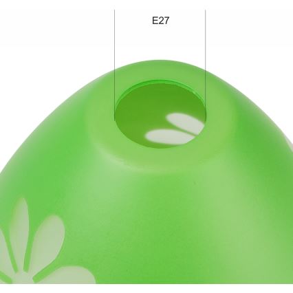 Замінне скло для люстри GARDEN E27 діаметр 23 см зелений