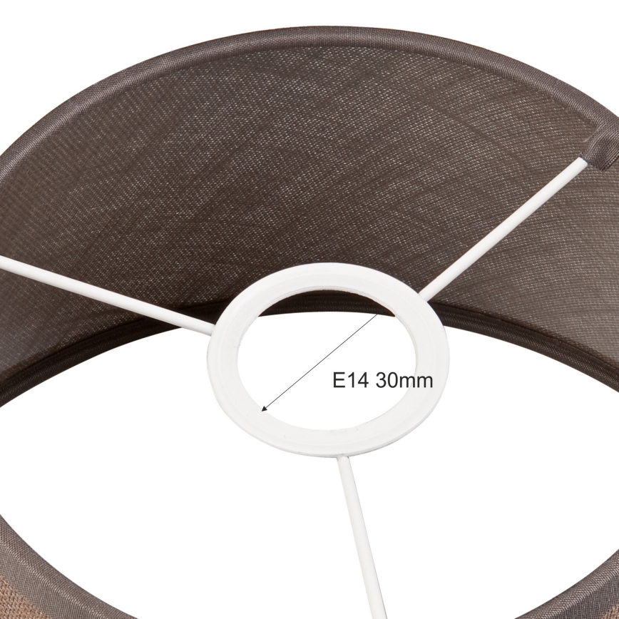 Запасний абажур для люстри та настінного світильника ANTONIO E14 120x200 мм коричневий