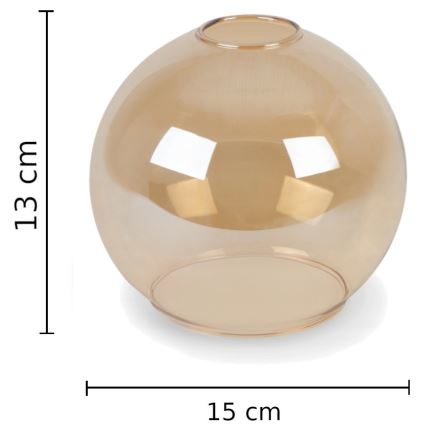 Запасне скло для настінного світильника AMBER - коричневе димчасте