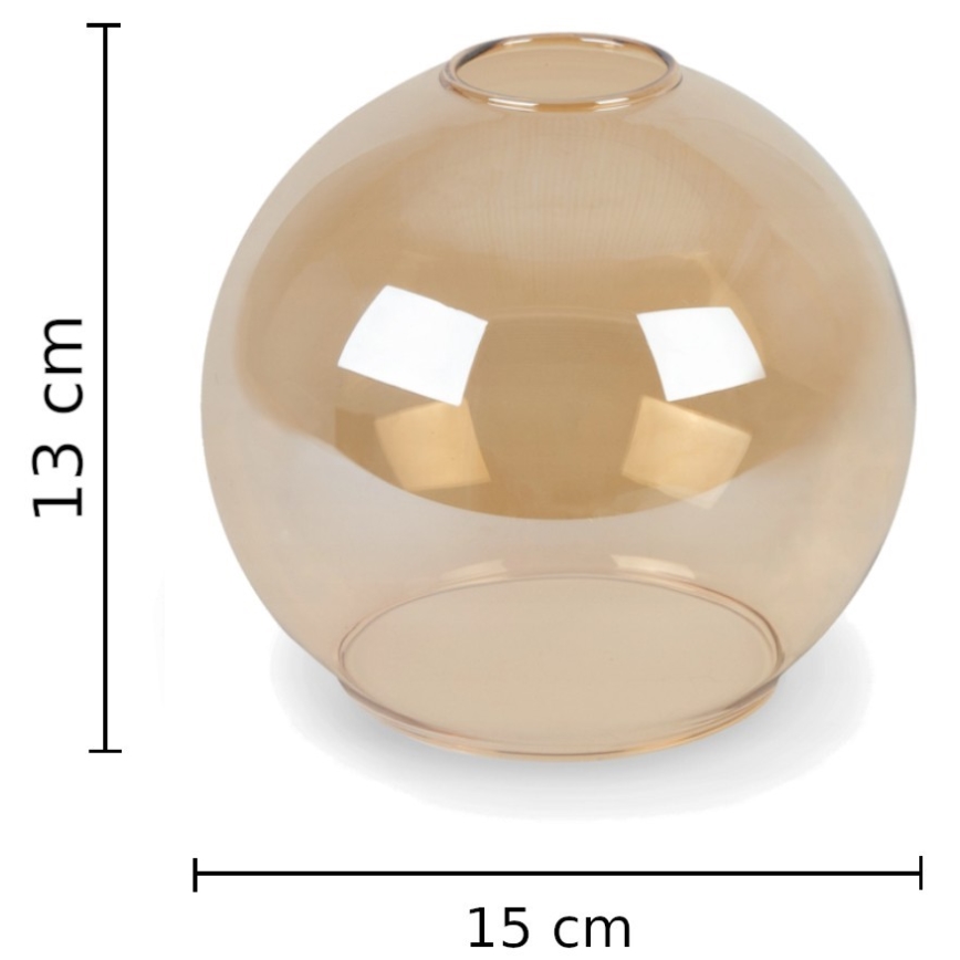 Запасне скло для настінного світильника AMBER - коричневе димчасте