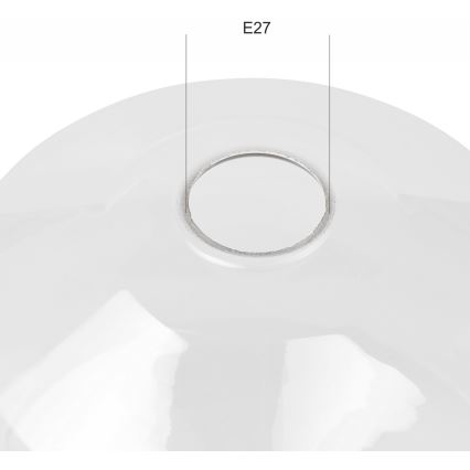Запасний абажур для люстри HONI E27 діаметром 25 см прозорий