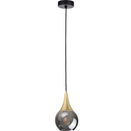 Запасне скло для люстри LACRIMA SMOKY E27 діаметром 15 см чорне димчасте