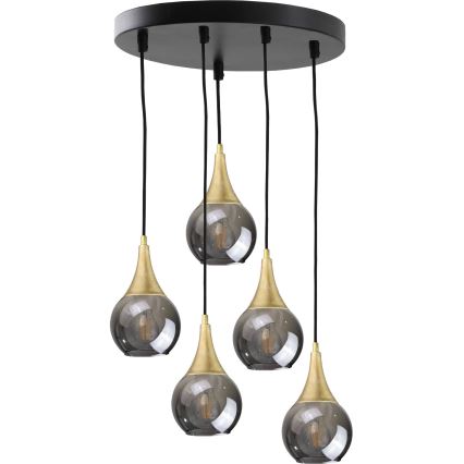 Запасне скло для люстри LACRIMA SMOKY E27 діаметром 15 см чорне димчасте