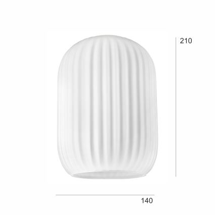 Запасний плафон для люстри HARMA E27 21x14 см білий