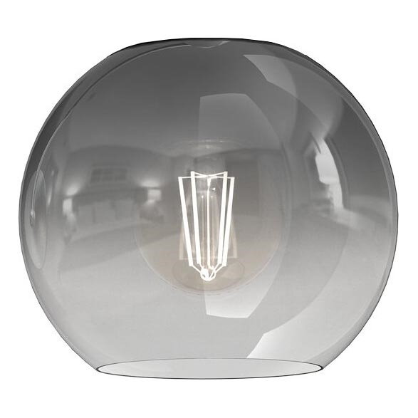 Запасний плафон для люстри MONTE E27 діаметр 20 см димчастий