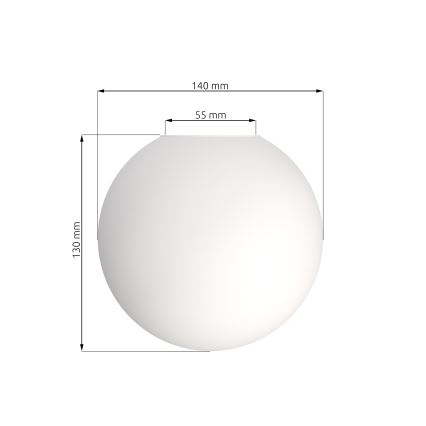 Запасний плафон для люстри SOMA/SMART/GLAM/ROYAL/LINNEAR. E14, діаметр 14 см, білий