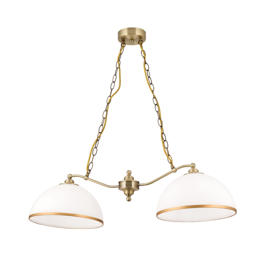 Запасний плафон для люстри та торшера OLD LAMP E27 діаметр 30 см білий/золотий